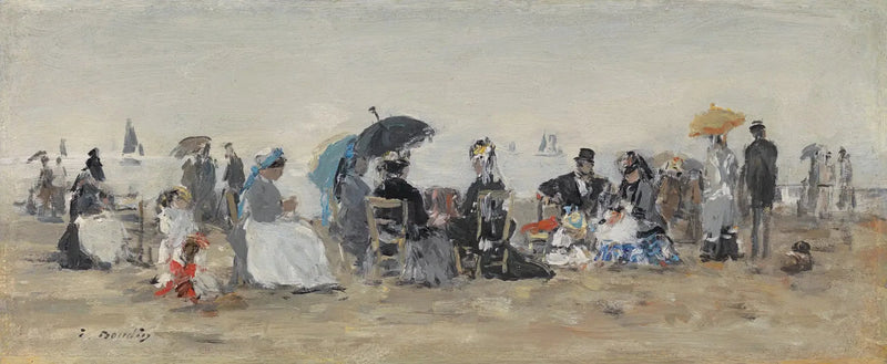 Trouville, Strandansicht - Eugène Boudin
