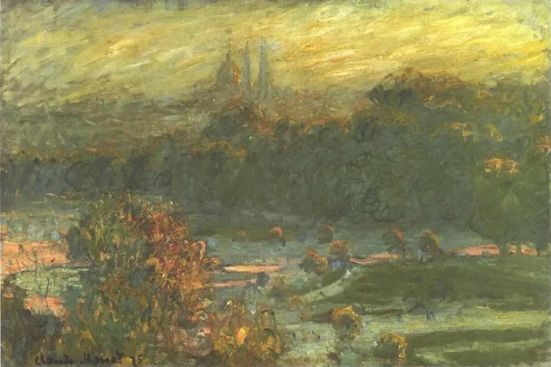 Die Tuilerien, Skizze W403 - Claude Monet