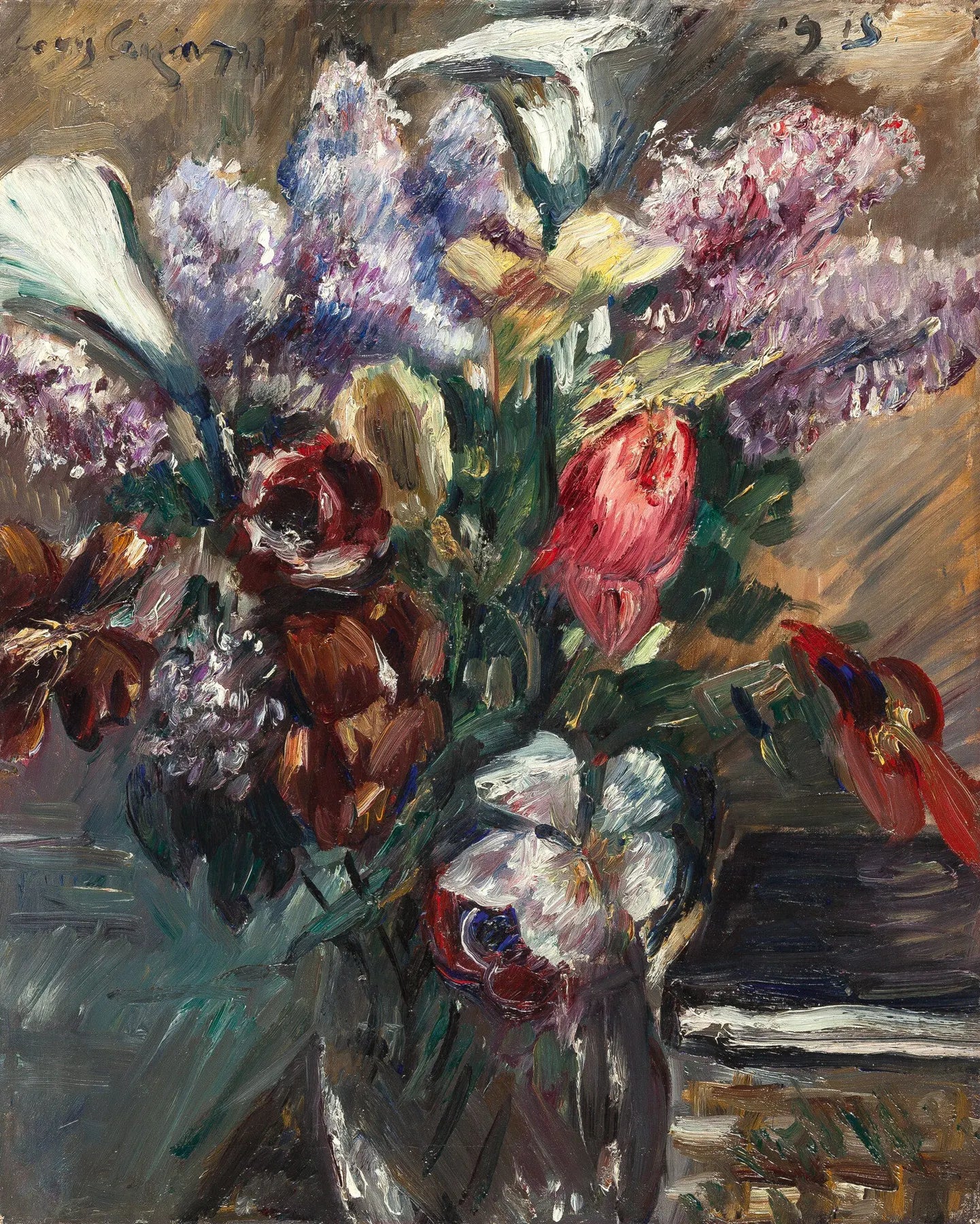 Tulipes, lilas et arums - Lovis Corinth image 1 reproduction artisanale de tableau