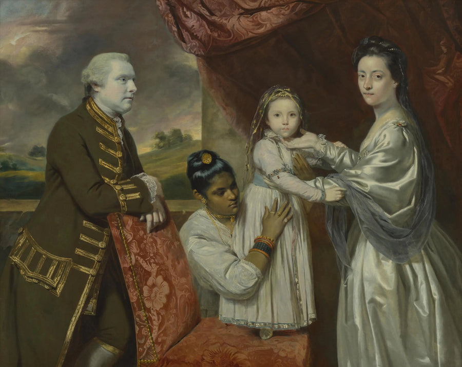 Tysoe Saul Hancock, seine Frau Philadelphia, ihre Tochter Elizabeth und ihre indische Magd Clarinda - Joshua Reynolds