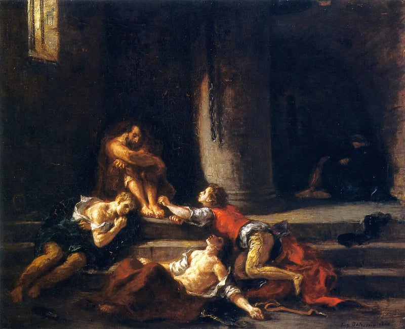Ugolin und seine Söhne - Eugène Delacroix