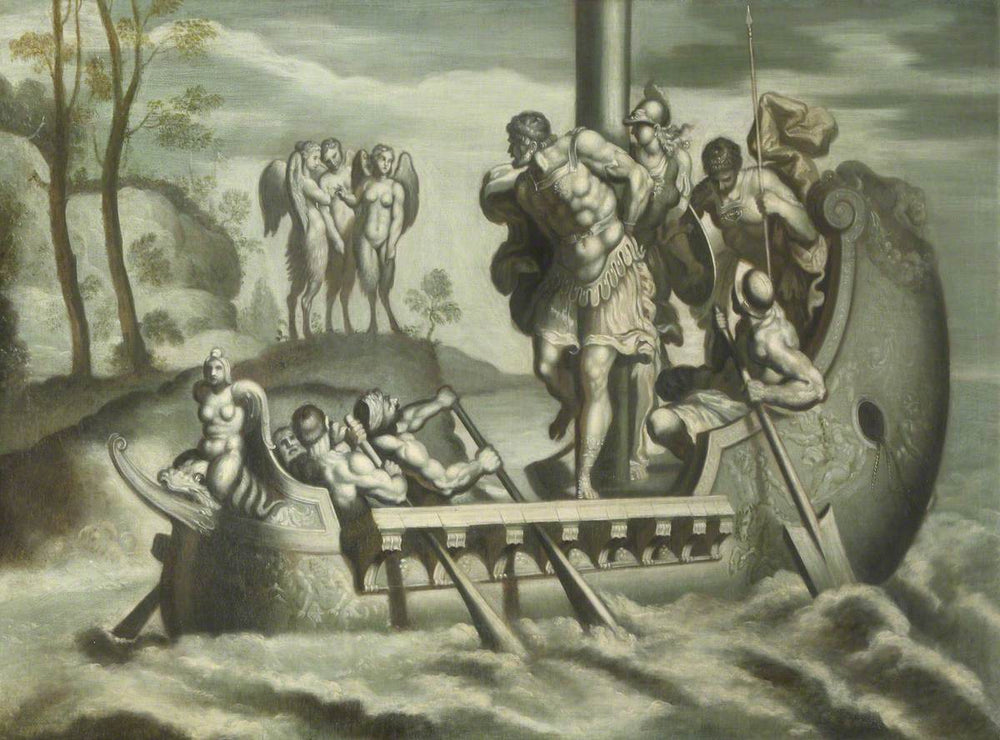 Ulysse et les sirènes - Annibale Carracci image 1 reproduction artisanale de tableau