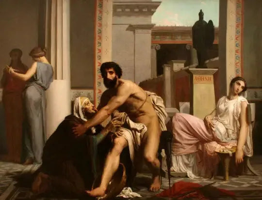 Ulysses von seiner Amme bei seiner Rückkehr aus Troja erkannt - Bouguereau