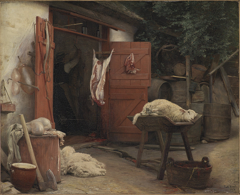 Ein Schlachthof in Hellebæk - Carl Heinrich Bloch