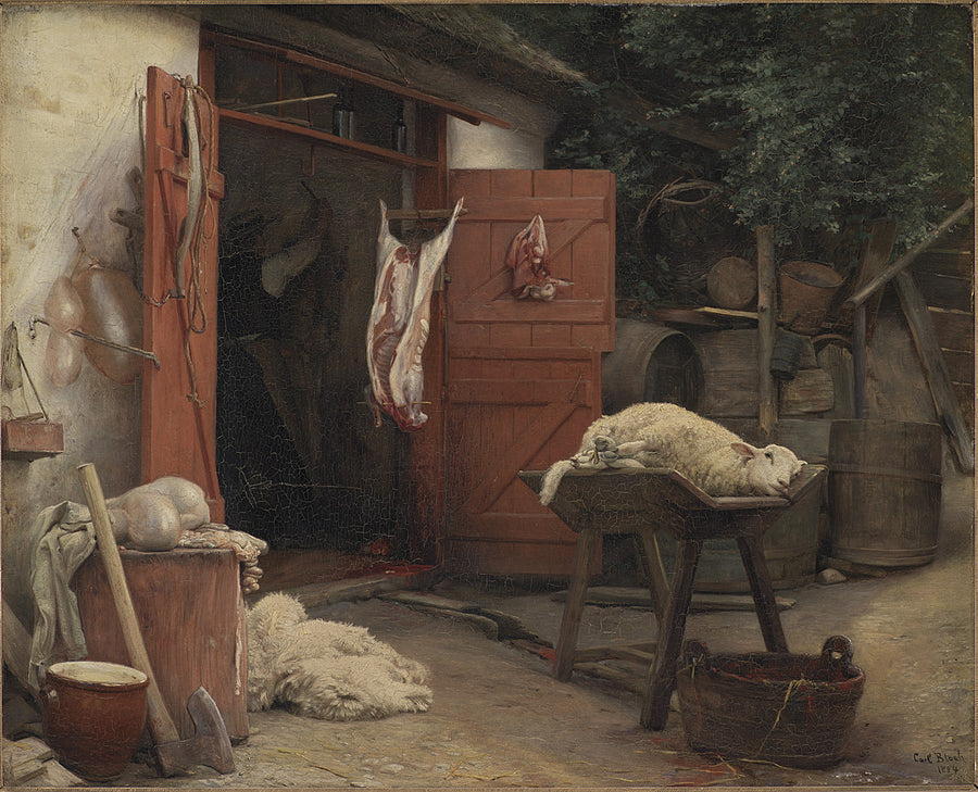 Ein Schlachthof in Hellebæk - Carl Heinrich Bloch