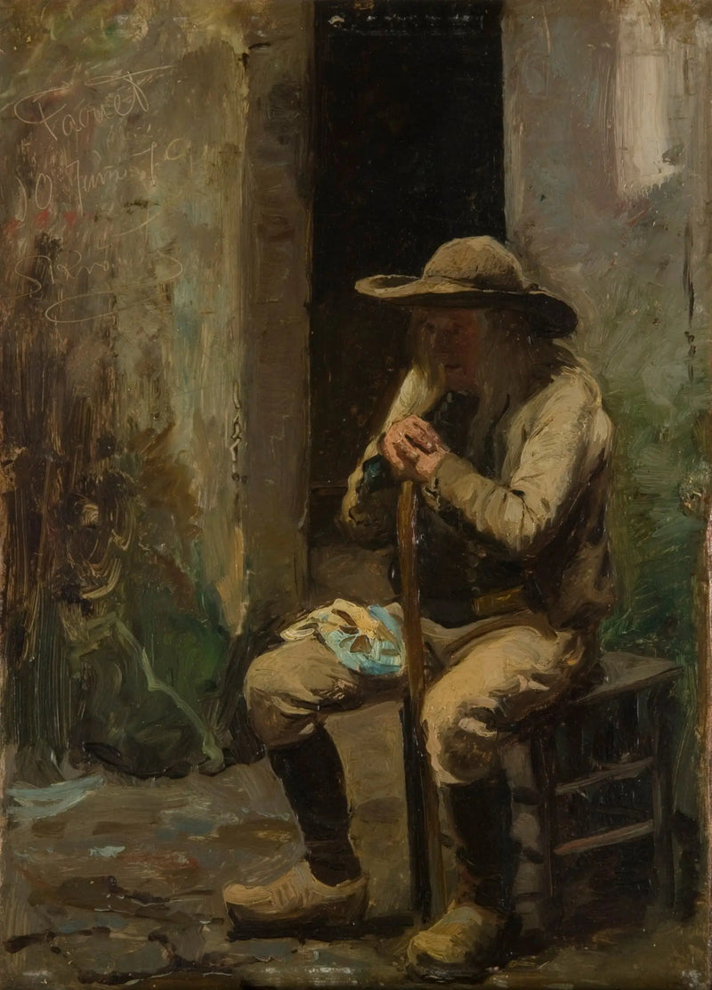Ein Landwirt aus Faouet sitzt - Peder Severin Krøyer