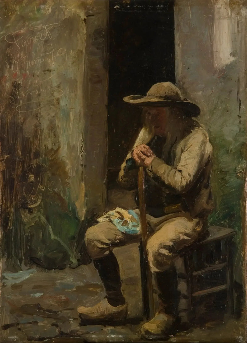 Ein Landwirt aus Faouet sitzt - Peder Severin Krøyer