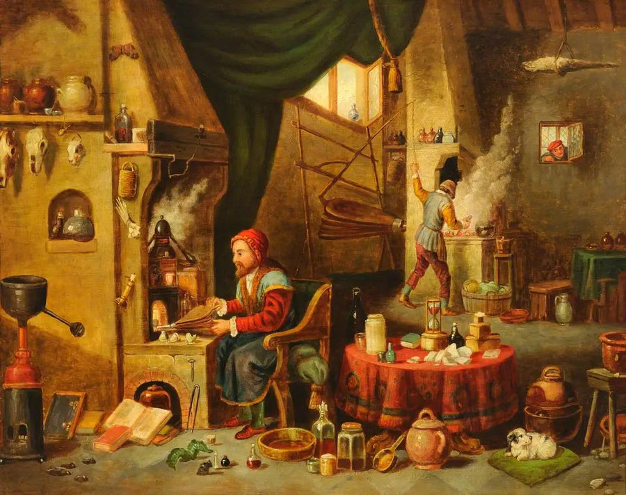 Ein Alchemist in seinem Labor - David Teniers der Jüngere