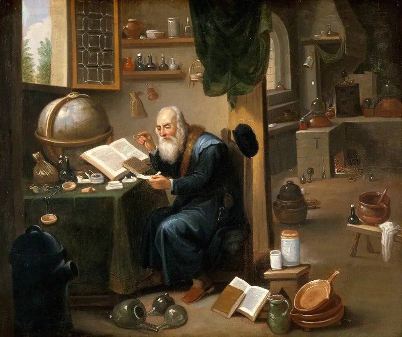Ein Alchemist in seinem Labor. - David Teniers der Jüngere