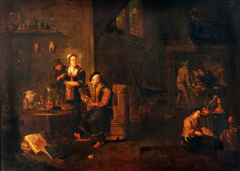 Ein Alchemist in seinem Labor - David Teniers der Jüngere