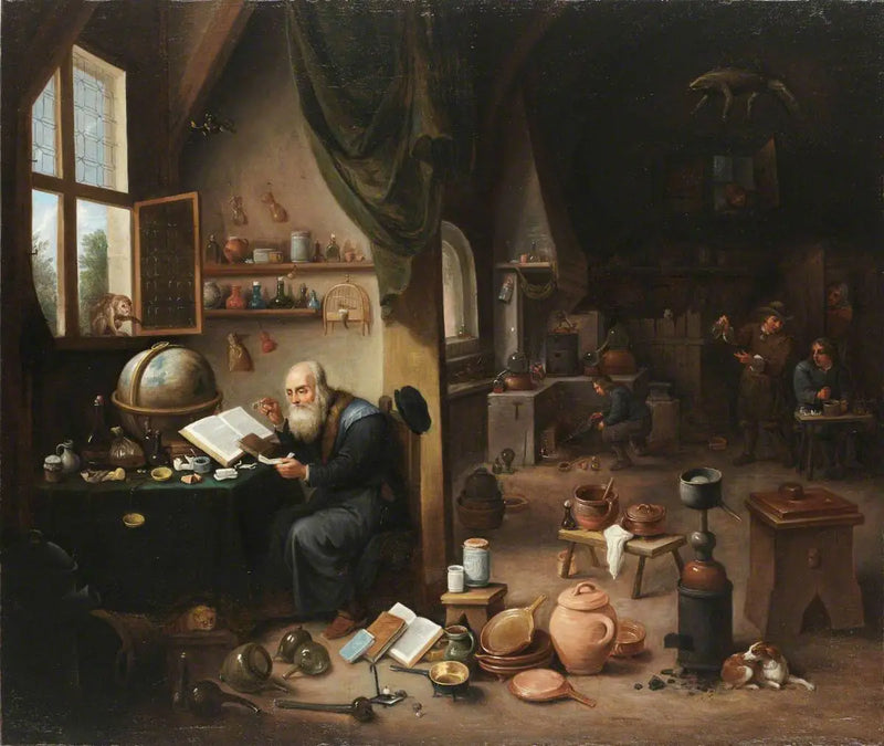 Ein Alchemist in seinem Labor - David Teniers der Jüngere