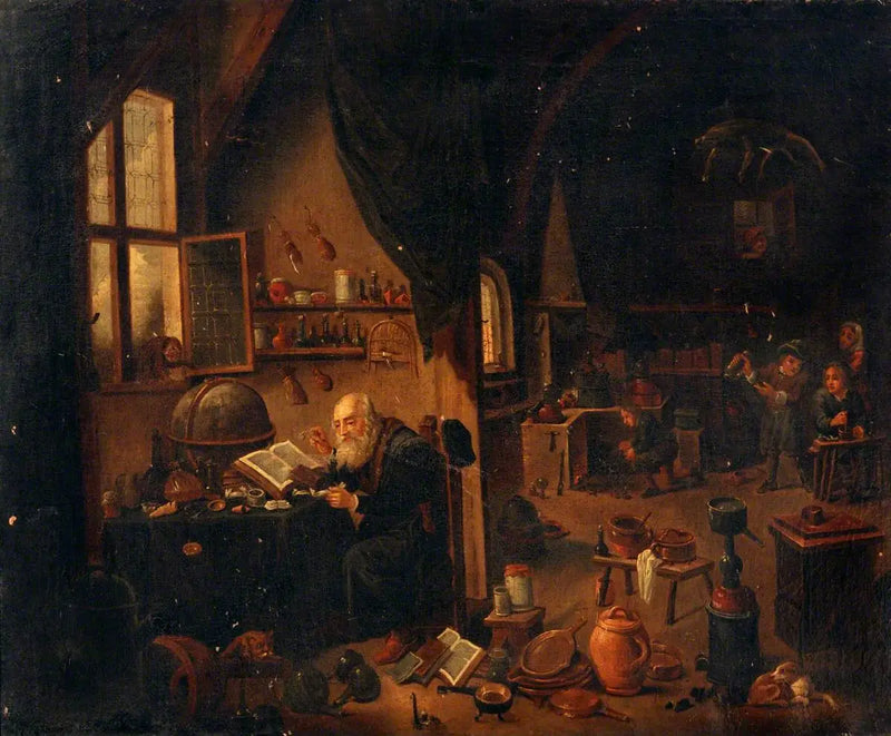 Ein Alchemist in seinem Labor - David Teniers der Jüngere