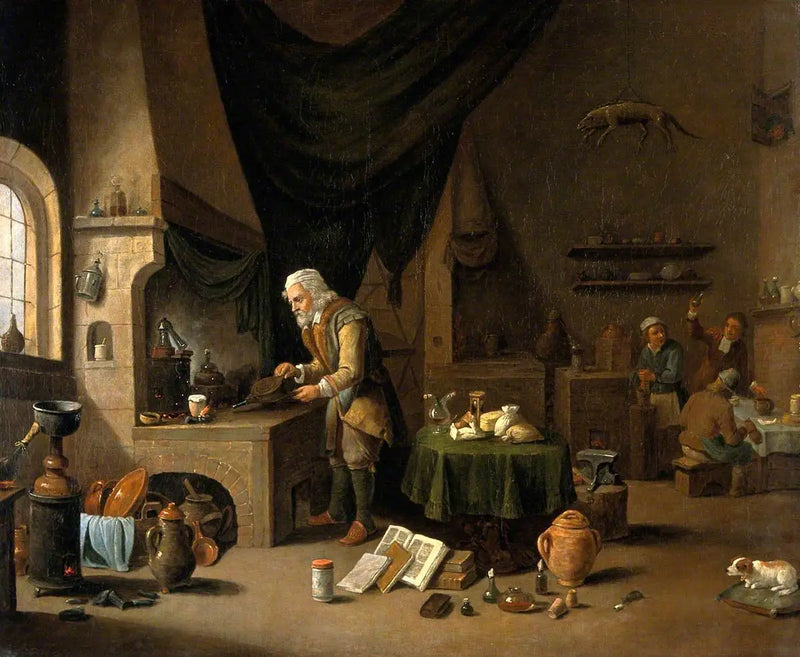 Ein Alchemist in seinem Labor - David Teniers der Jüngere