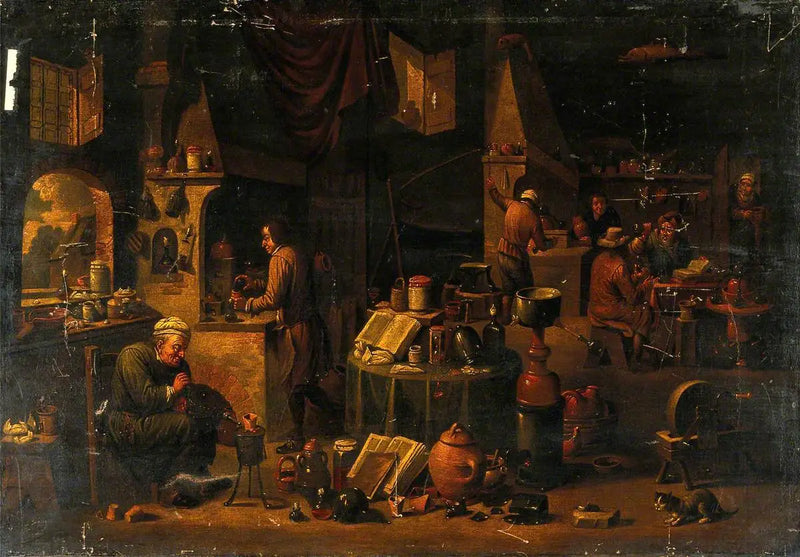 Ein Alchemist in seinem Labor - David Teniers der Jüngere