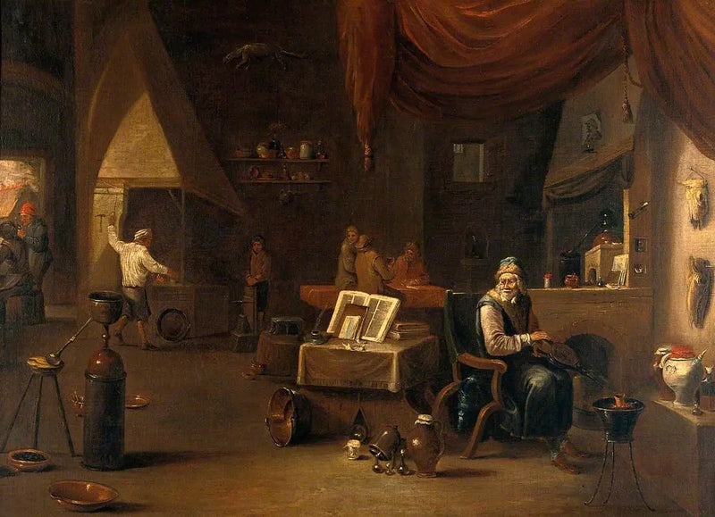 Ein Alchemist in seinem Labor - David Teniers der Jüngere