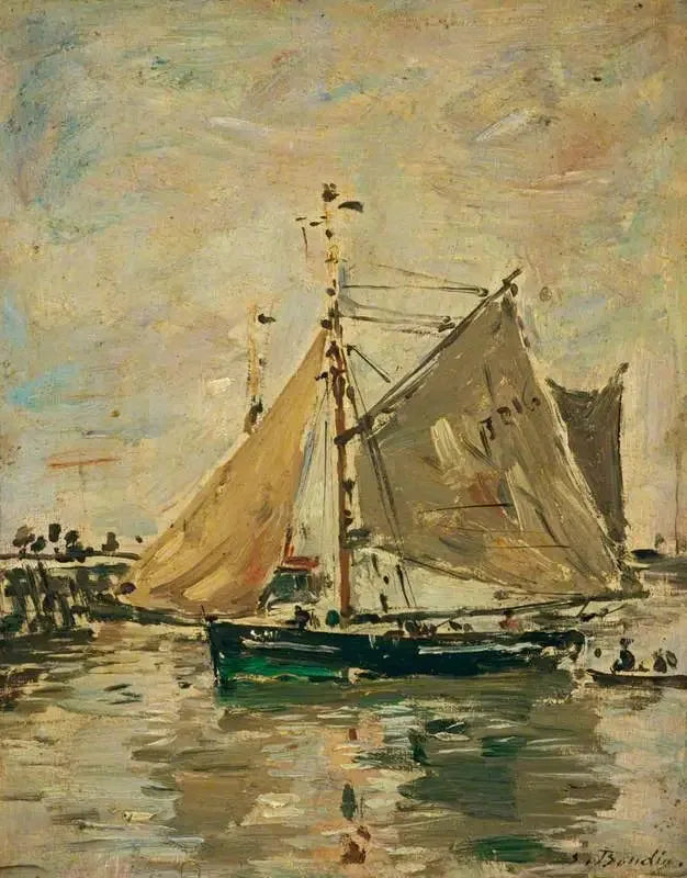 Ein Fischerboot, Trouville - Eugène Boudin