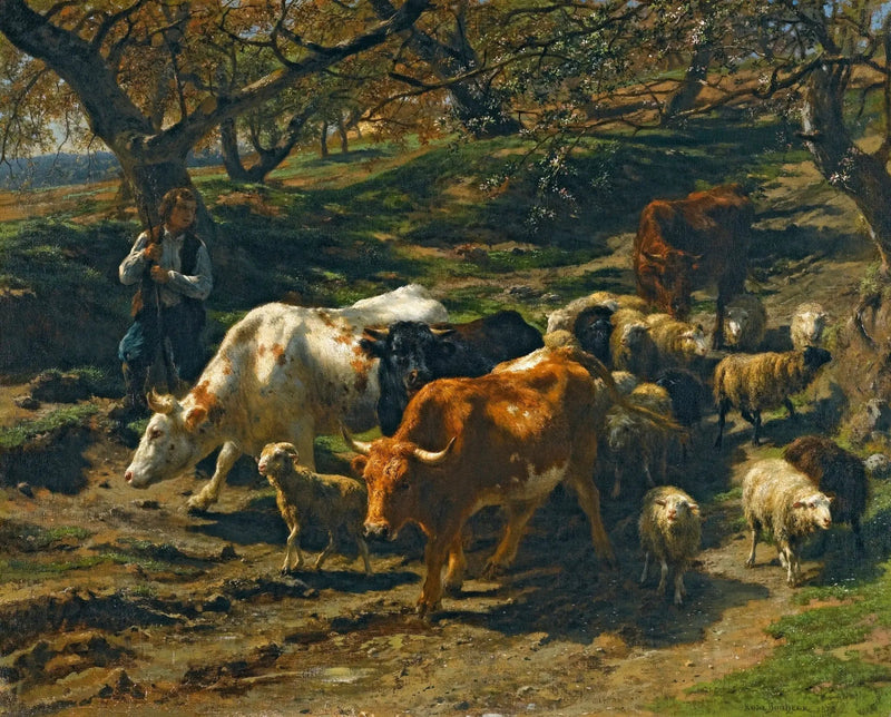 Ein Hirte mit seiner Herde - Rosa Bonheur
