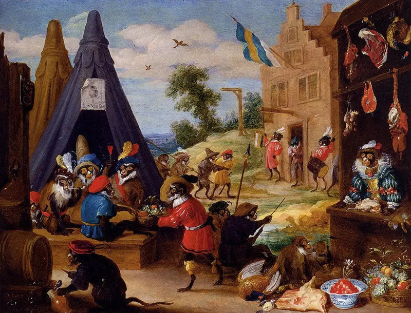 Ein Affenlager - David Teniers der Jüngere