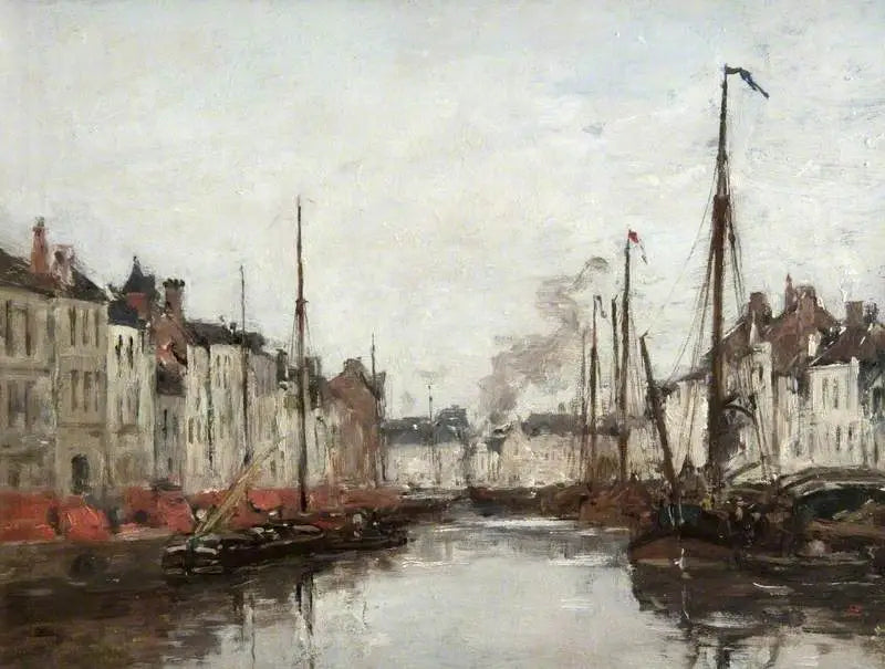 Ein holländischer Kanal - Eugène Boudin