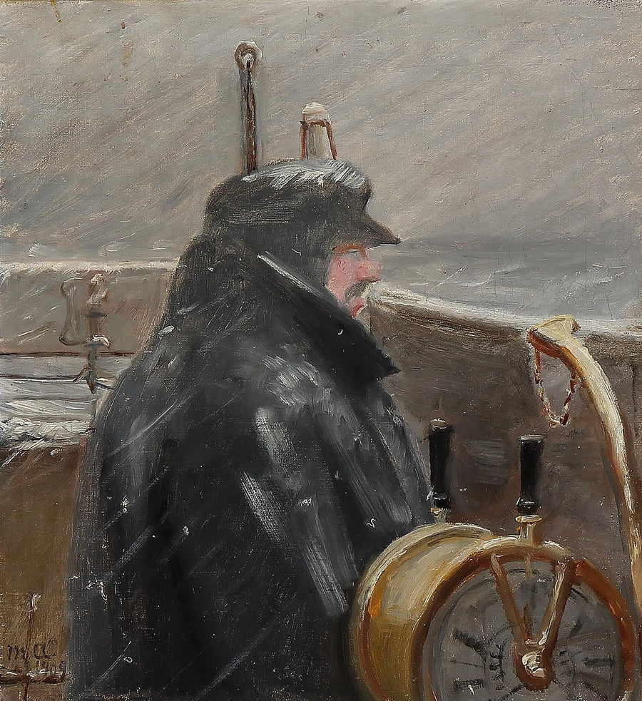 Ein Kapitän auf der Brücke. – Michael Peter Ancher