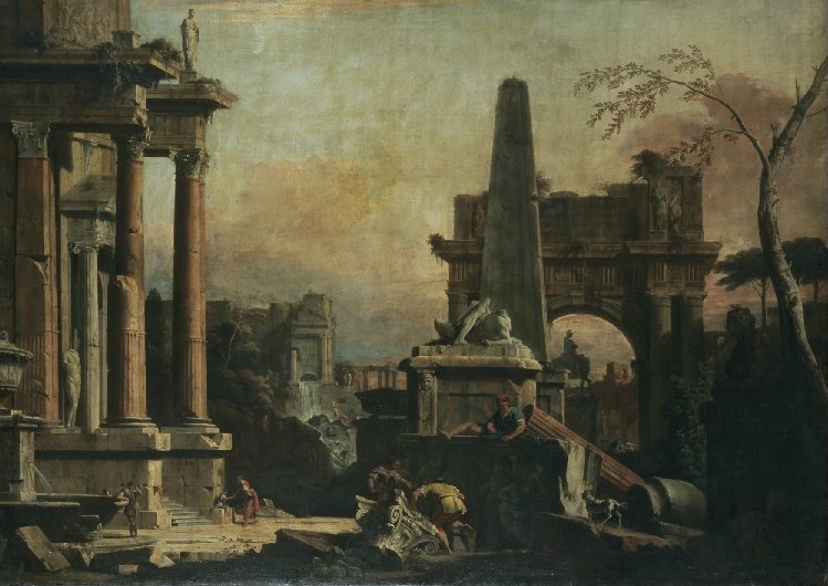 Ein Capriccio der klassischen Rom - Sebastiano Ricci