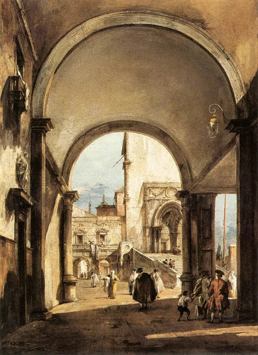 Un caprice architectural - Francesco Guardi image 1 copie de tableau peinte à la main