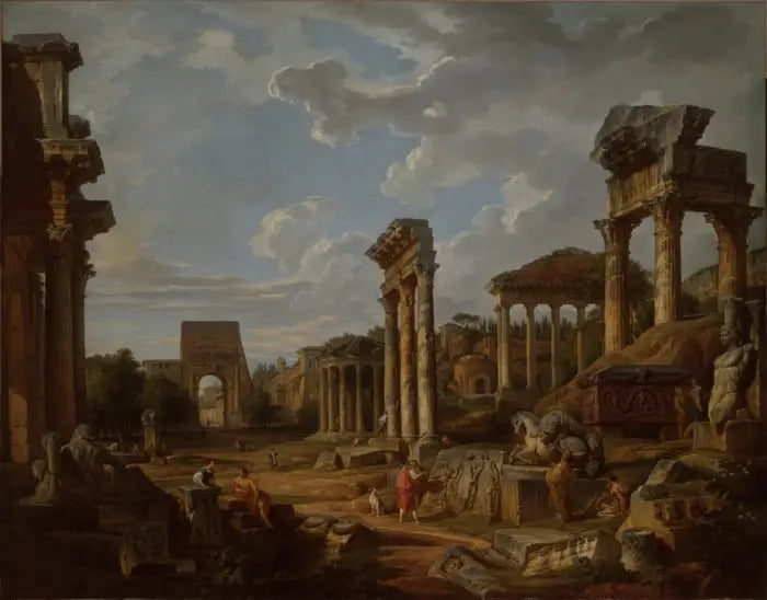 Ein Laune des römischen Forums - Giovanni Paolo Panini