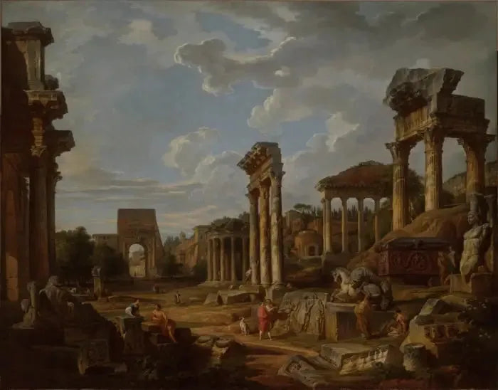 Ein Laune des römischen Forums - Giovanni Paolo Panini