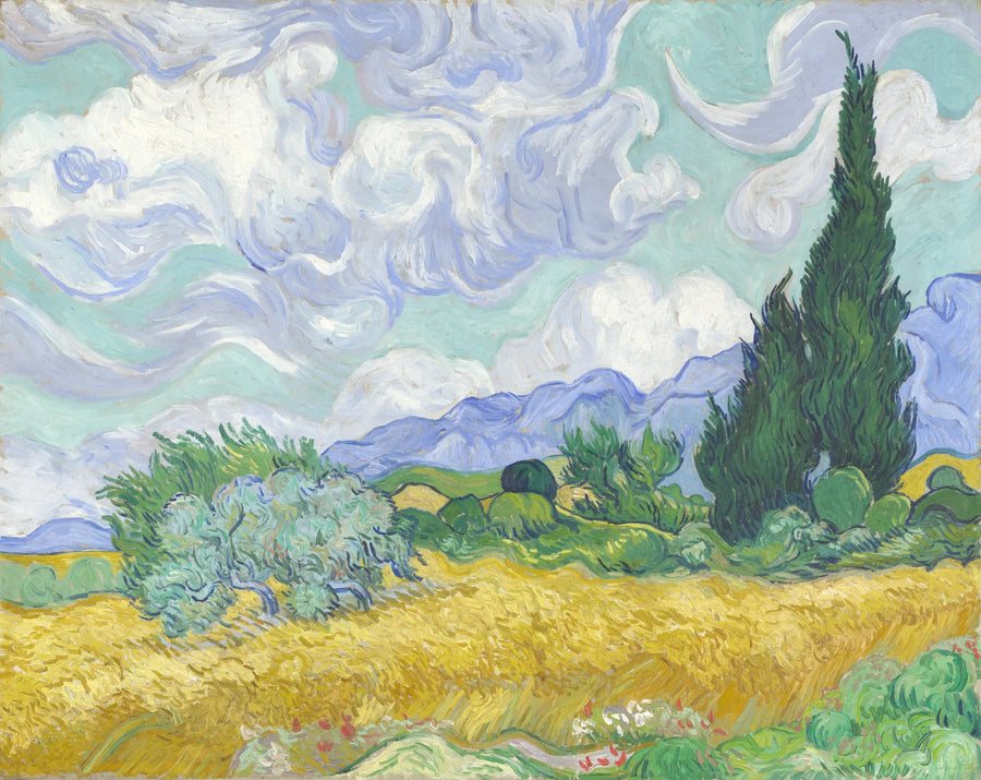 Ein Weizenfeld mit Zypressen - Vincent van Gogh