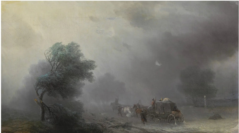 Ein Wagen im Sturm - Ivan Aïvazovski