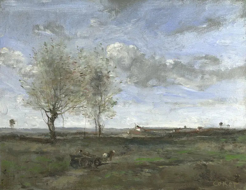 Ein Wagen in den Ebenen von Artois - Jean-Baptiste Camille Corot