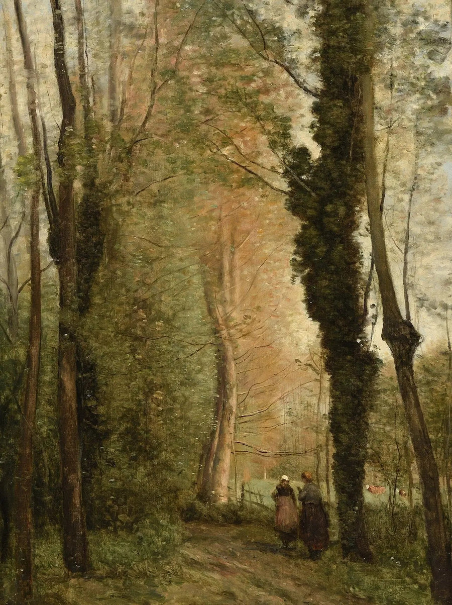 Ein Weg unter den Bäumen im Frühling - Jean-Baptiste Camille Corot