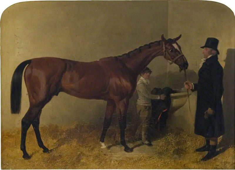 Ein Rennpferd in einer Box - John Frederick Herring, Sr.