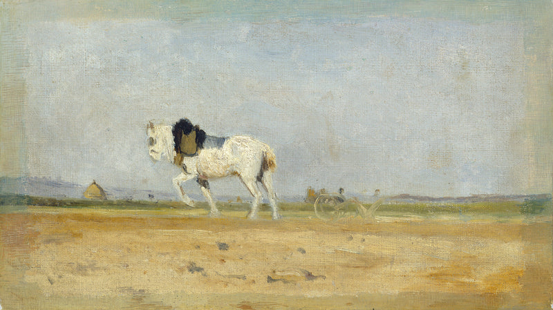 Ein Pflugpferd in einem Feld - Stanislas Lépiné
