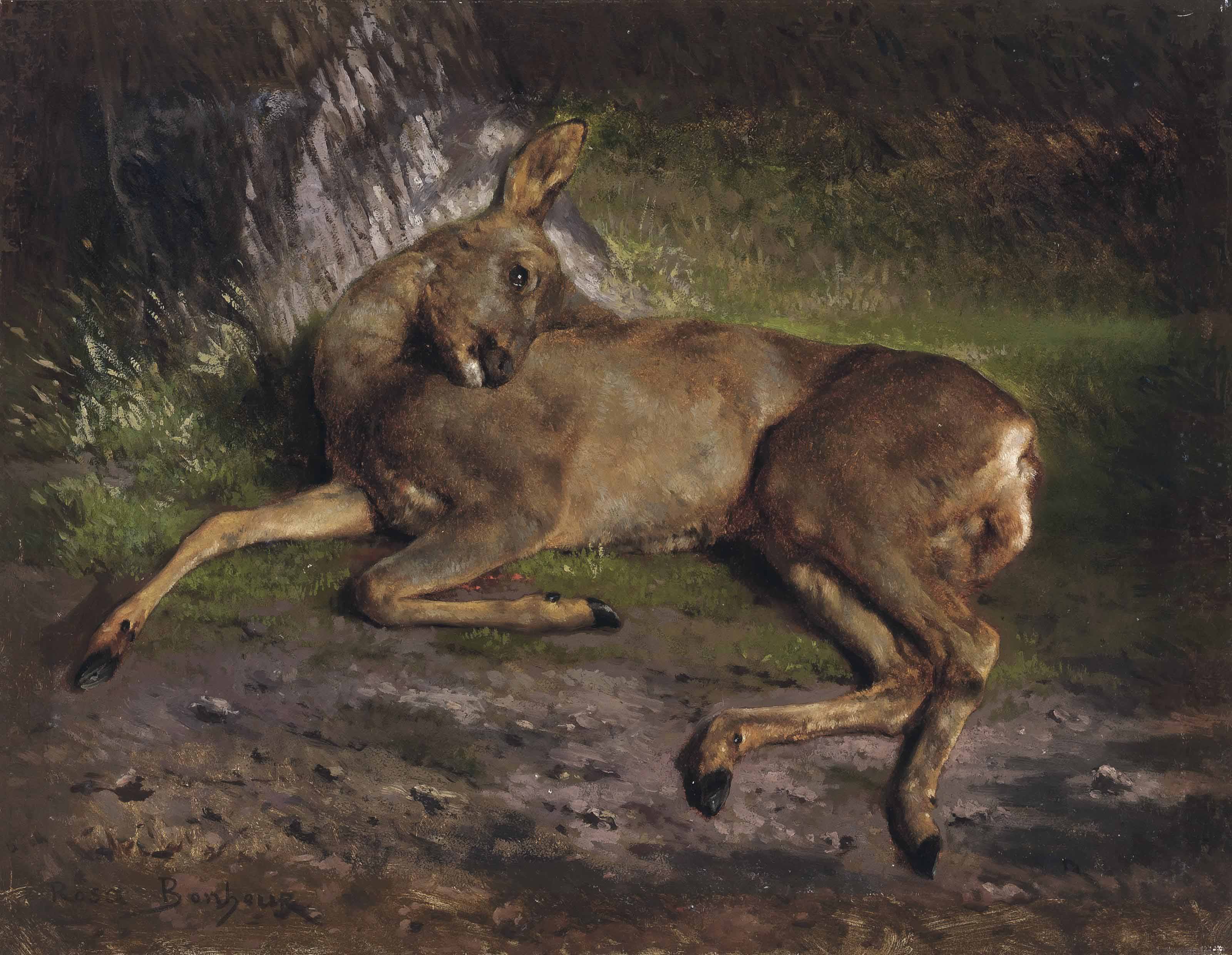 Ein Reh im Wald - Rosa Bonheur