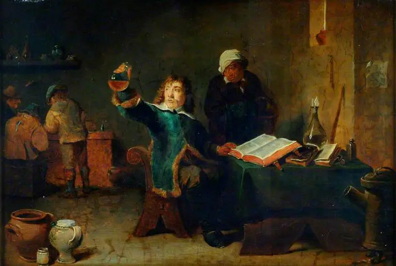 Un chimiste dans son laboratoire - David Teniers le Jeune image 1 reproduction de peinture à l’huile