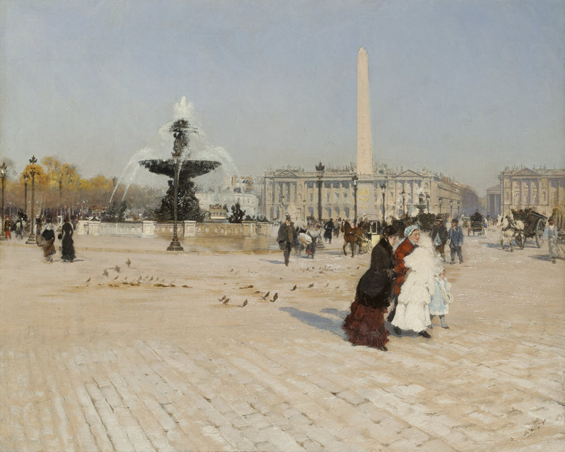 Ein Blick auf den Platz der Concorde in Paris - Giuseppe De Nittis