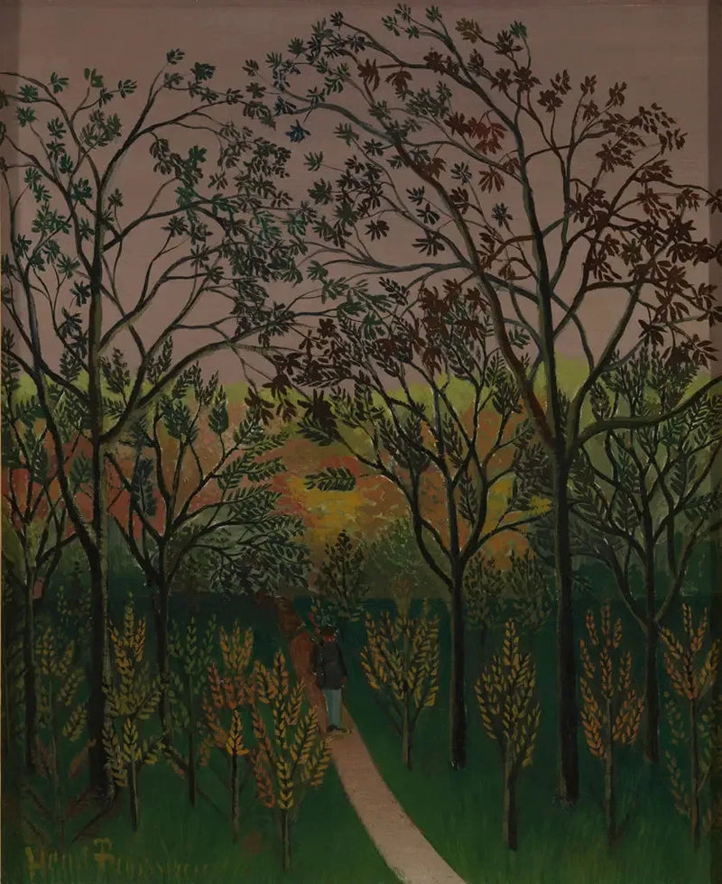 Ein Eck des Bellevue-Plateaus. Herbst, Sonnenuntergang - Henri Rousseau