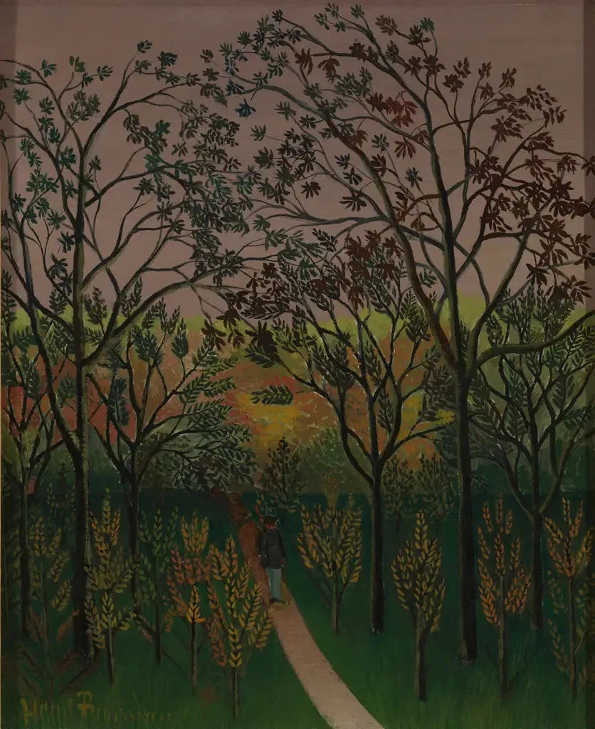 Ein Eck des Bellevue-Plateaus. Herbst, Sonnenuntergang - Henri Rousseau