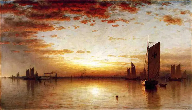 Sonnenuntergang, New Yorker Bucht - Sanford Robinson Gifford