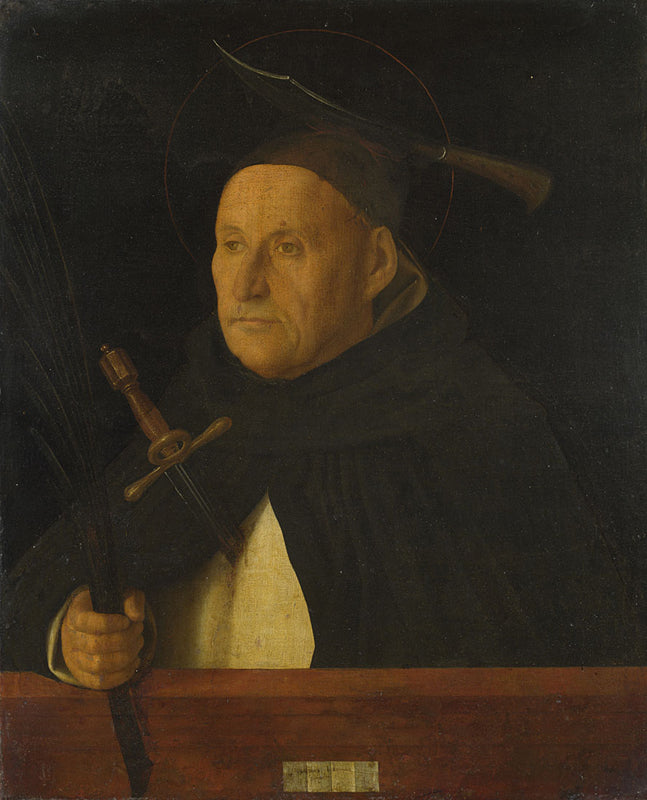 Ein Dominikaner, mit den Attributen des heiligen Petrus Martyr - Giovanni Bellini