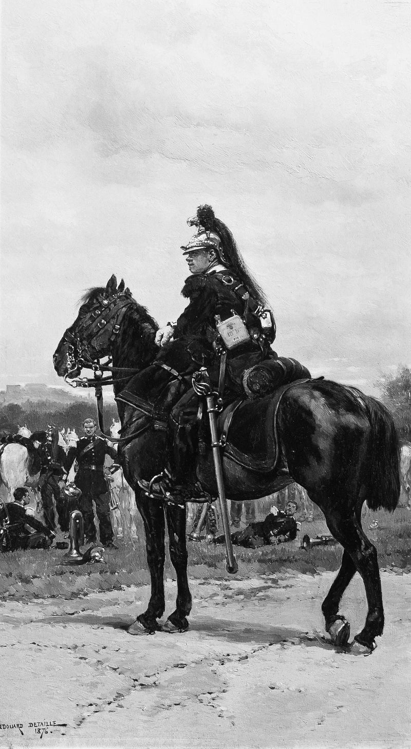 Ein Drache auf einem Pferd - Édouard Detaille