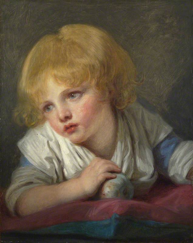 Ein Kind mit einem Apfel - Jean-Baptiste Greuze