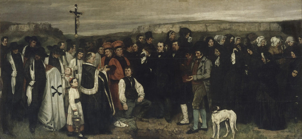 Un enterrement à Ornans - Gustave Courbet image 1 copie peinte à la main à l’huile