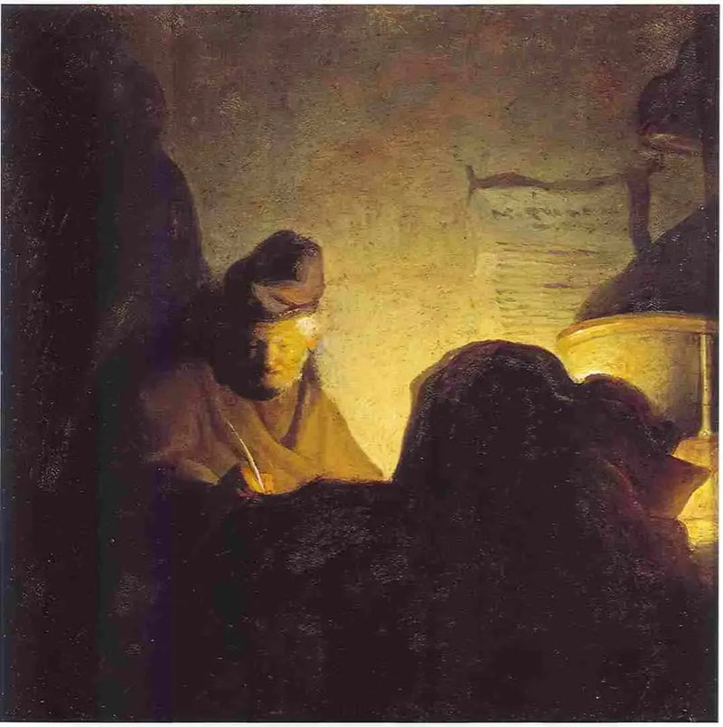 Ein Gelehrter im Kerzenlicht - Rembrandt