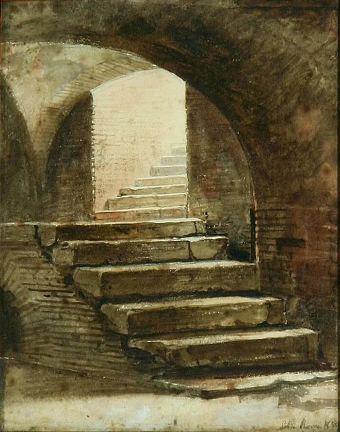 Eine Treppe in Rom. - Carl Heinrich Bloch