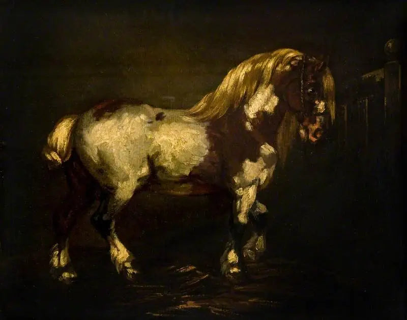 Ein gescheckter Hengst - Théodore Géricault