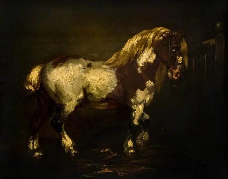Ein gescheckter Hengst - Théodore Géricault