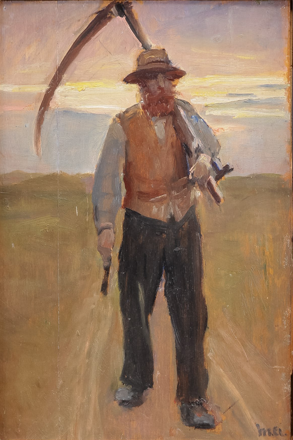 Ein Bauer mit einer Sense. – Michael Peter Ancher