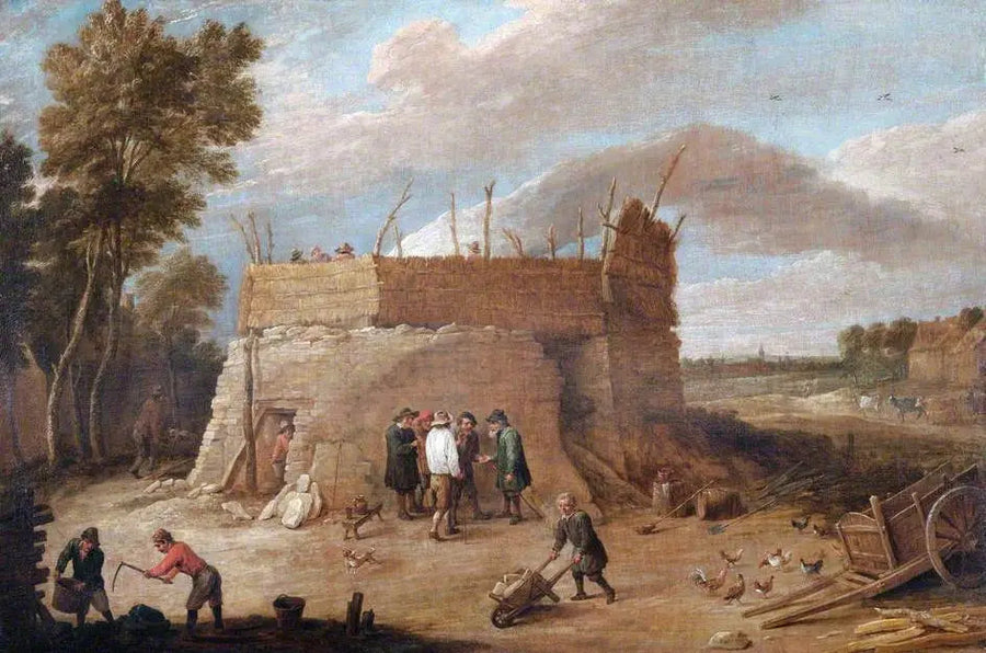 Ein Kalkofen mit Figuren - David Teniers der Jüngere
